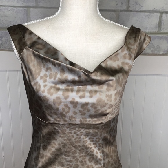 Black halo leopard party Dress - Picture 7 of 8